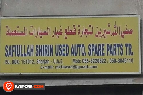 SAFIULLAH SHIRIN USED AUTO SPARE PARTS TRADING