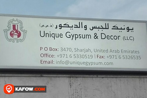 UNIQUE GYPSUM & DECOR LLC