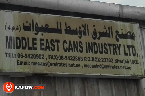 MIDDLE EAST CANS INDUSTRY LTD