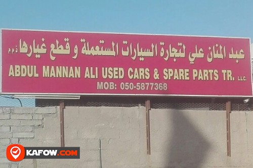 ABDUL MANNAN ALI USED CAR'S & SPARE PARTS TRADING LLC