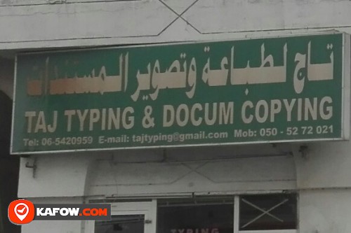 TAJ TYPING & DOCUM COPYING