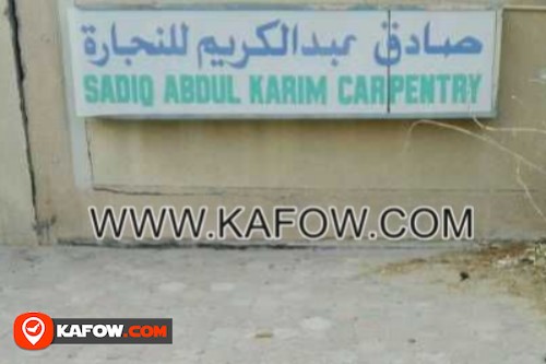 Sadiq Abdul Karim Carpentry