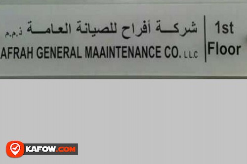 Afrah General Maintenance Co. LLC