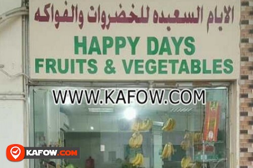 Happy Days Vegetables & Fruits