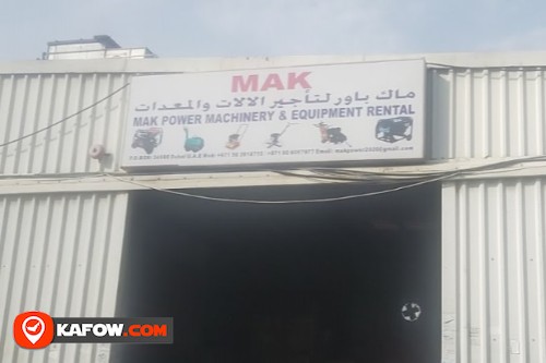 Mak Power Machinery and equipment rental