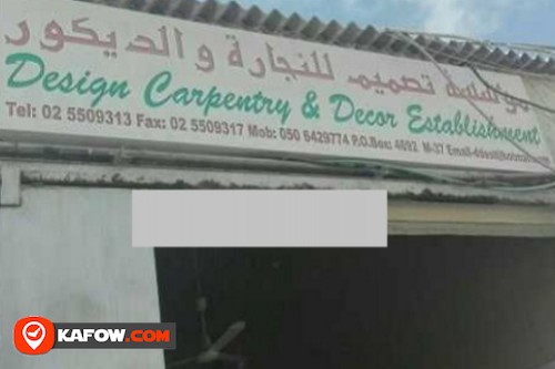 Design Carpentry & Decor Establishment