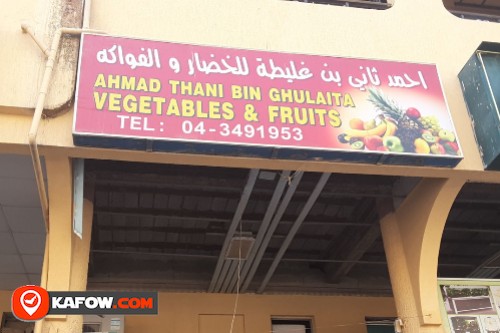 Ahmad Thani Bin Ghulaita Vegetables & Fruits