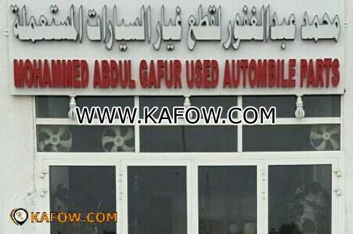 Mohammed Abdul Ghafoor used Autombile parts