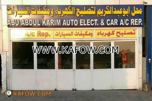 Abu Abdul Karim Auto Elect. & Car A/C REP.  