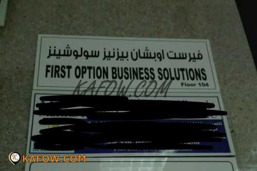 First Option Business Solutions  