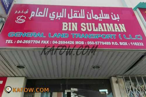 Bin Sulaiman General Land Transport LLC  